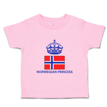 Toddler Girl Clothes Norwegian Princess Crown Countries Toddler Shirt Cotton