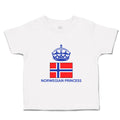 Toddler Girl Clothes Norwegian Princess Crown Countries Toddler Shirt Cotton