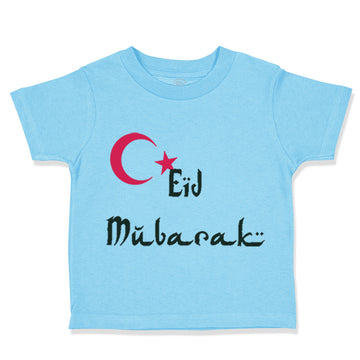 Toddler Clothes Eid Mubarak Blessed with Turkish Flag Arabic Toddler Shirt