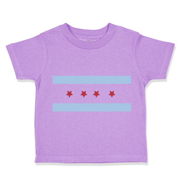 Toddler Clothes Chicago Blue Stripe Flag Valentines Love Toddler Shirt Cotton