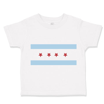 Toddler Clothes Chicago Blue Stripe Flag Valentines Love Toddler Shirt Cotton