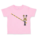 Toddler Clothes Railroad Crossing Gate Funny Humor Toddler Shirt Cotton