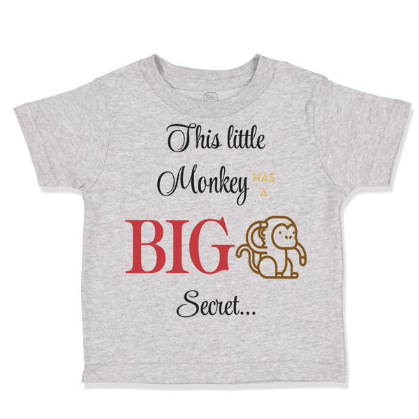 Toddler Clothes This Tittle Monkey Has A Big Secret Safari Toddler Shirt Cotton