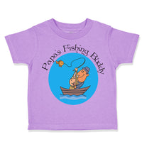 Toddler Clothes Papa's Fishing Buddy Fisherman Dad Father's Day Toddler Shirt