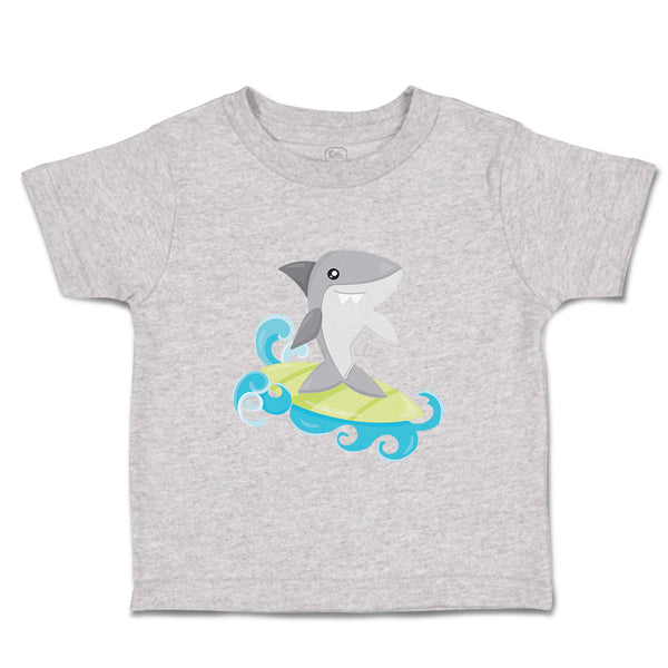 Toddler Clothes Shark Surfing Animals Ocean Toddler Shirt Baby Clothes Cotton