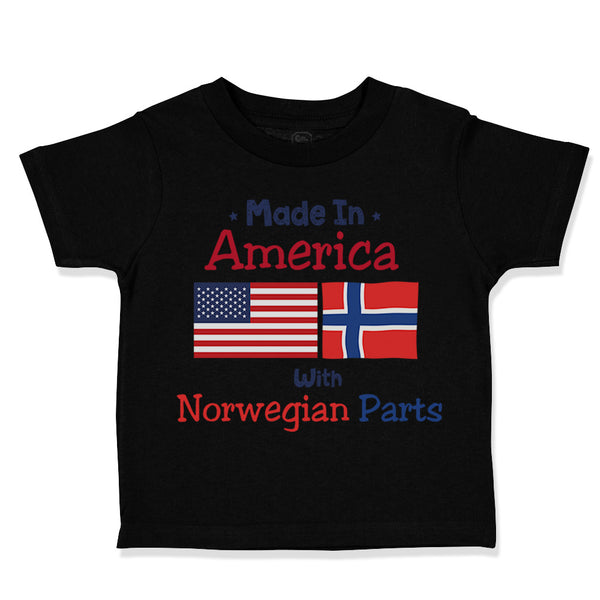 Toddler Clothes Made in America with Norwegian Parts Funny Toddler Shirt Cotton