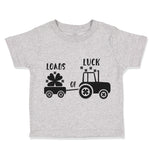 Toddler Clothes Loads Luck Patrick's Tractor Farm Shamrock Clover Toddler Shirt