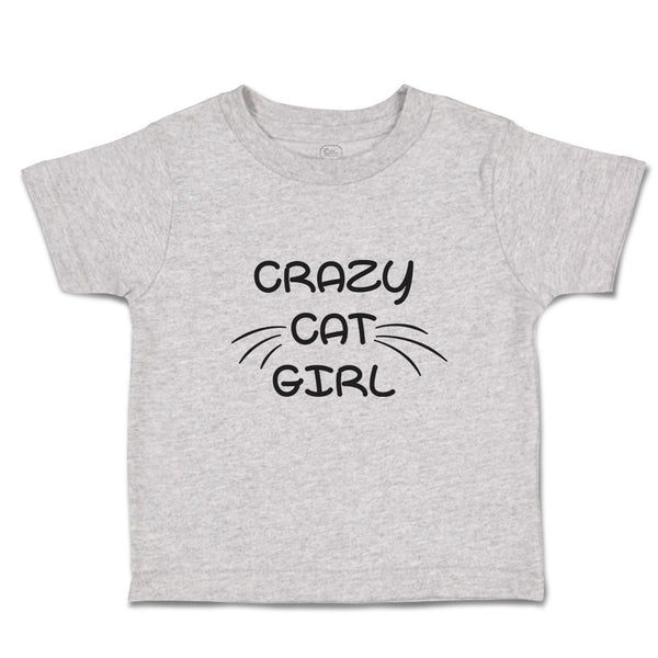 Toddler Clothes Crazy Cat Girl with Whisker Toddler Shirt Baby Clothes Cotton