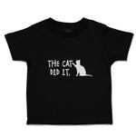 Toddler Clothes The Cat Did It. Cat Sitting Silhouette Toddler Shirt Cotton