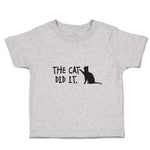 Toddler Clothes The Cat Did It. Cat Sitting Silhouette Toddler Shirt Cotton