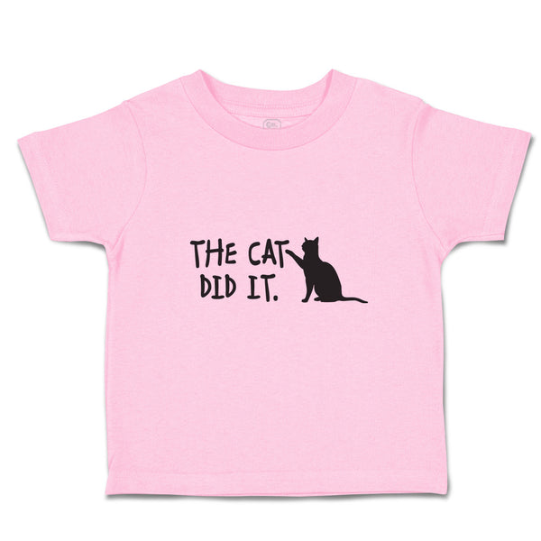 Toddler Clothes The Cat Did It. Cat Sitting Silhouette Toddler Shirt Cotton