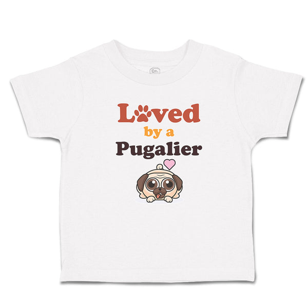 Toddler Clothes Loved by A Pugalier Pet Animal Dog Toddler Shirt Cotton