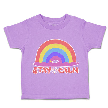 Toddler Clothes Stay Calm Rainbow Heart Toddler Shirt Baby Clothes Cotton