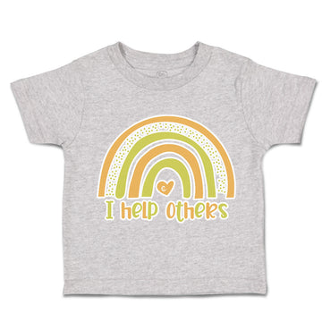 Toddler Clothes I Help Others Heart Rainbow Toddler Shirt Baby Clothes Cotton