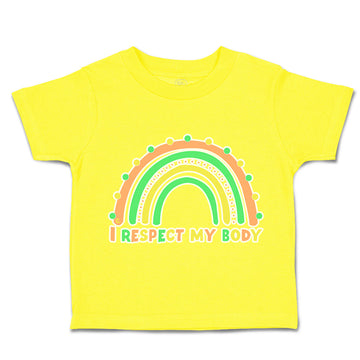 Toddler Clothes I Respect My Body Rainbow Toddler Shirt Baby Clothes Cotton