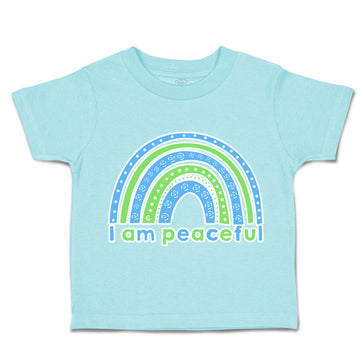 Toddler Clothes I Am Peaceful Rainbow Toddler Shirt Baby Clothes Cotton