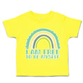 Toddler Clothes I Am Free to Be Myself Rainbow Toddler Shirt Baby Clothes Cotton