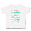 Toddler Clothes Unicorns Sprinkles Rainbows Wish Awesome Toddler Shirt Cotton