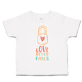 Toddler Clothes Love Never Fails Key Heart Toddler Shirt Baby Clothes Cotton