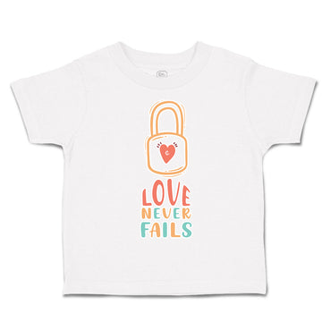 Toddler Clothes Love Never Fails Key Heart Toddler Shirt Baby Clothes Cotton