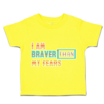 Toddler Clothes I Am Braver than My Fears Toddler Shirt Baby Clothes Cotton