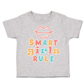 Toddler Clothes Smart Girls Rule Lips Toddler Shirt Baby Clothes Cotton