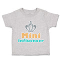 Toddler Clothes Mini Influencer Crown Toddler Shirt Baby Clothes Cotton