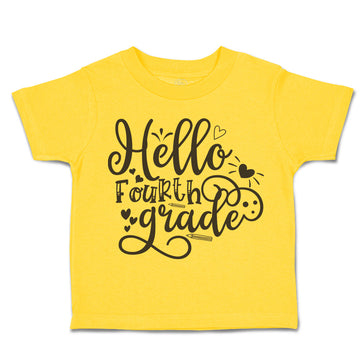 Toddler Clothes Hello Fourth Grade Style B Toddler Shirt Baby Clothes Cotton