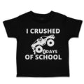 Toddler Clothes I Crushed 100 Days of School Toddler Shirt Baby Clothes Cotton