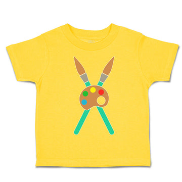 Toddler Clothes Paint Brushes with Pallet Toddler Shirt Baby Clothes Cotton