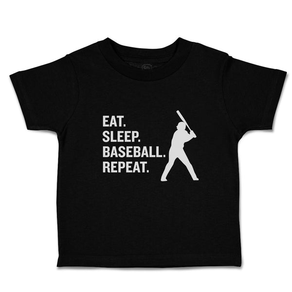 Eat. Sleep. Baseball. Repeat.Sport Man Hitting