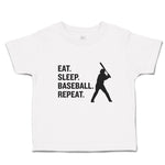 Toddler Clothes Eat. Sleep. Baseball. Repeat.Sport Man Hitting Toddler Shirt