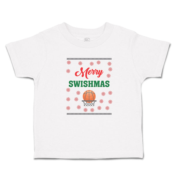 Toddler Clothes Merry Swishmas Basketball Sports Toddler Shirt Cotton