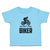 Toddler Clothes Daddy's Little Biker Sport Cycling Silhouette Toddler Shirt