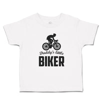 Toddler Clothes Daddy's Little Biker Sport Cycling Silhouette Toddler Shirt