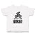 Toddler Clothes Daddy's Little Biker Sport Cycling Silhouette Toddler Shirt