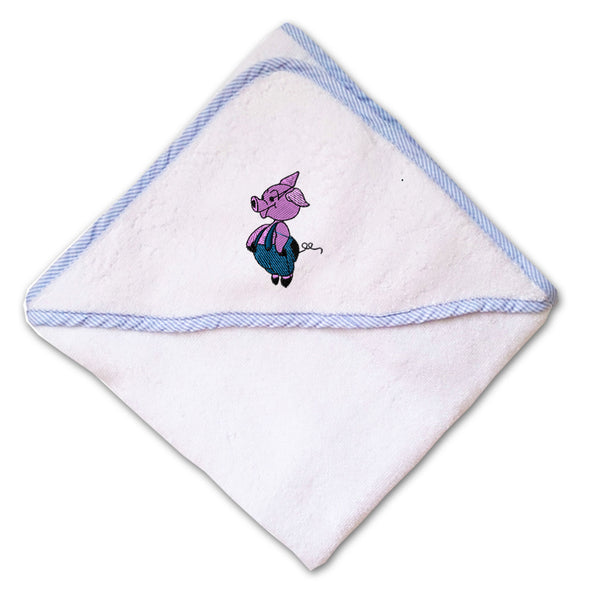 Baby Hooded Towel Flying Pig Embroidery Kids Bath Robe Cotton - Cute Rascals