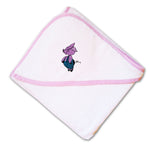 Baby Hooded Towel Flying Pig Embroidery Kids Bath Robe Cotton - Cute Rascals