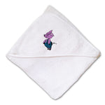 Baby Hooded Towel Flying Pig Embroidery Kids Bath Robe Cotton - Cute Rascals
