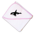 Baby Hooded Towel Orca Killer Whale Embroidery Kids Bath Robe Cotton