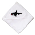 Baby Hooded Towel Orca Killer Whale Embroidery Kids Bath Robe Cotton