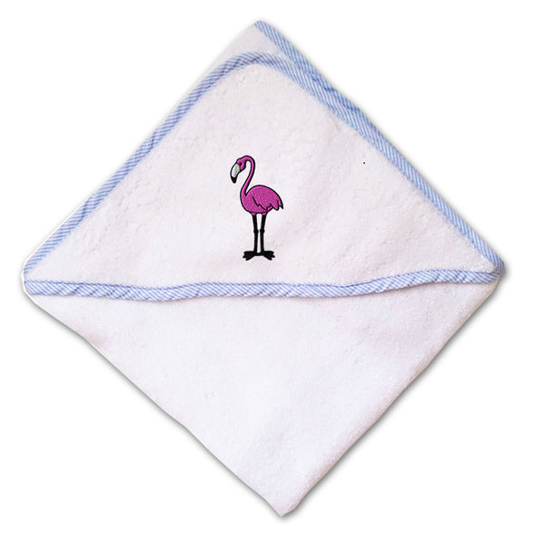 Baby Hooded Towel Flamingo Pink Body Style A Embroidery Kids Bath Robe Cotton - Cute Rascals