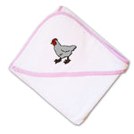 Baby Hooded Towel Farm Chicken Embroidery Kids Bath Robe Cotton - Cute Rascals