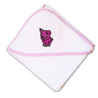 Baby Hooded Towel Cute Smiley Baby Pig Embroidery Kids Bath Robe Cotton - Cute Rascals