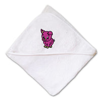 Baby Hooded Towel Cute Smiley Baby Pig Embroidery Kids Bath Robe Cotton - Cute Rascals