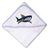 Baby Hooded Towel Angry Shark with Big Teeth Embroidery Kids Bath Robe Cotton - Cute Rascals