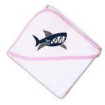 Baby Hooded Towel Angry Shark with Big Teeth Embroidery Kids Bath Robe Cotton - Cute Rascals
