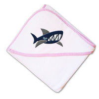 Baby Hooded Towel Angry Shark with Big Teeth Embroidery Kids Bath Robe Cotton - Cute Rascals