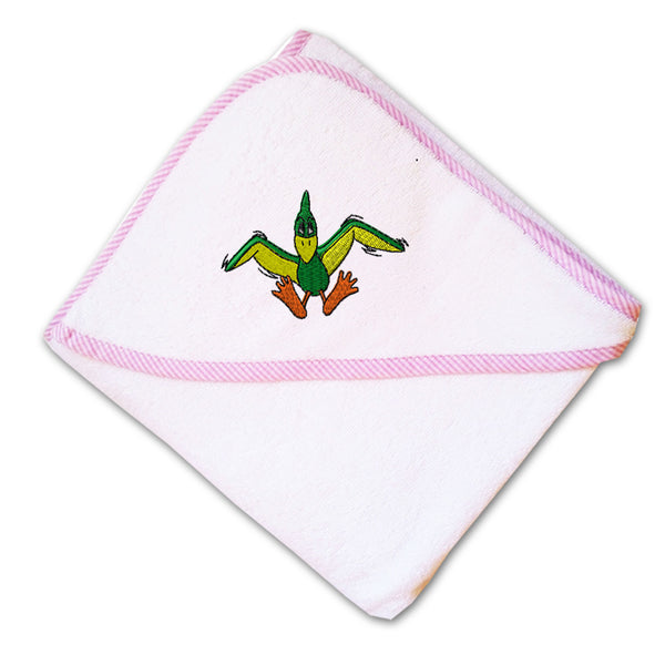 Baby Hooded Towel Pterodactyl Embroidery Kids Bath Robe Cotton - Cute Rascals