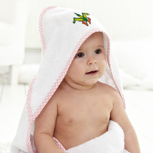 Baby Hooded Towel Pterodactyl Embroidery Kids Bath Robe Cotton - Cute Rascals